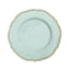 10-Pack Plastic Dinner Plates in Jade with Gold Scalloped Rim - Disposable Party Plates 9"