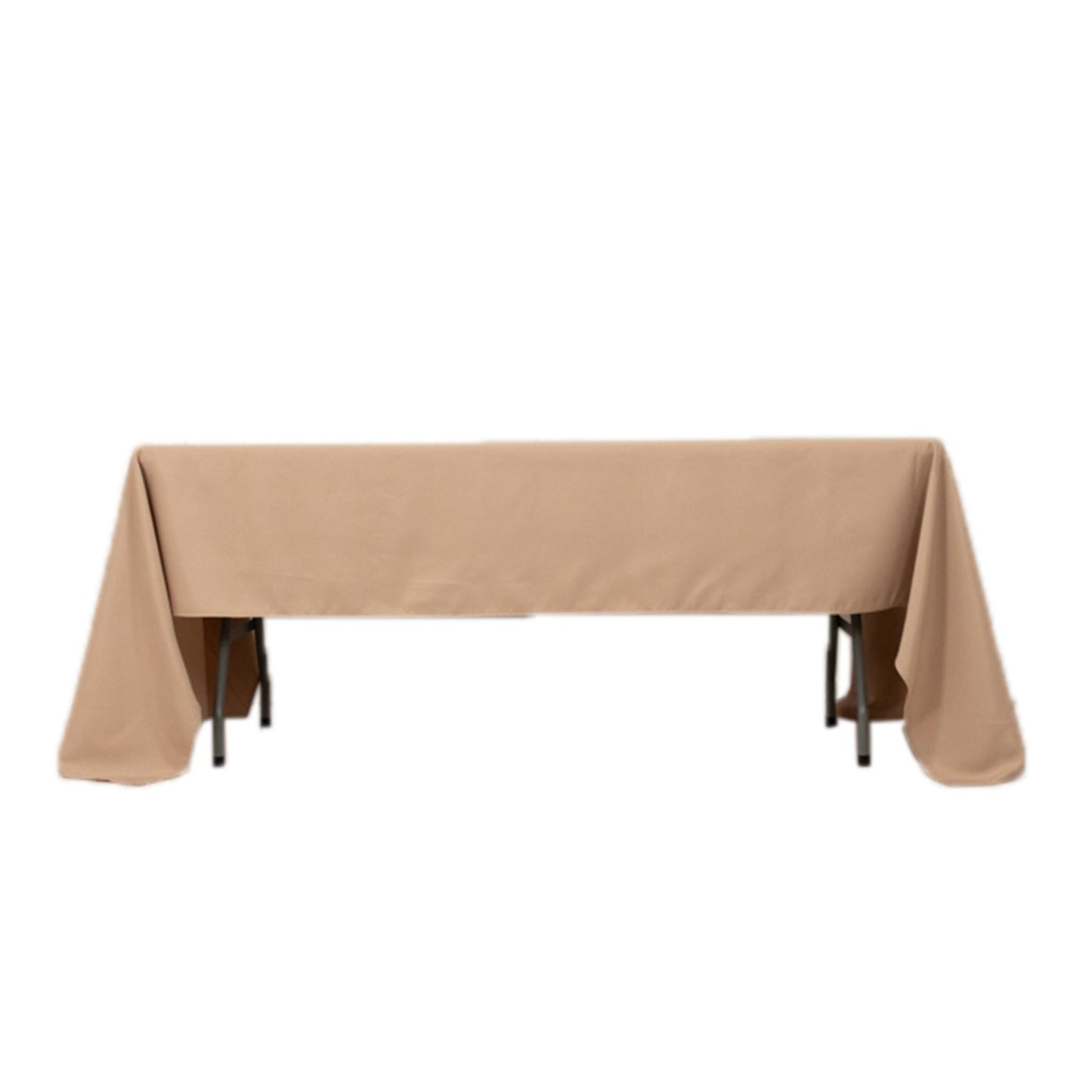 Premium Polyester 60"x126" Rectangle Tablecloth Nude - Stain-Resistant 220GSM Finish Table Cover