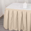 Polyester 21ft Table Skirt Nude - Classic Pleated Design
