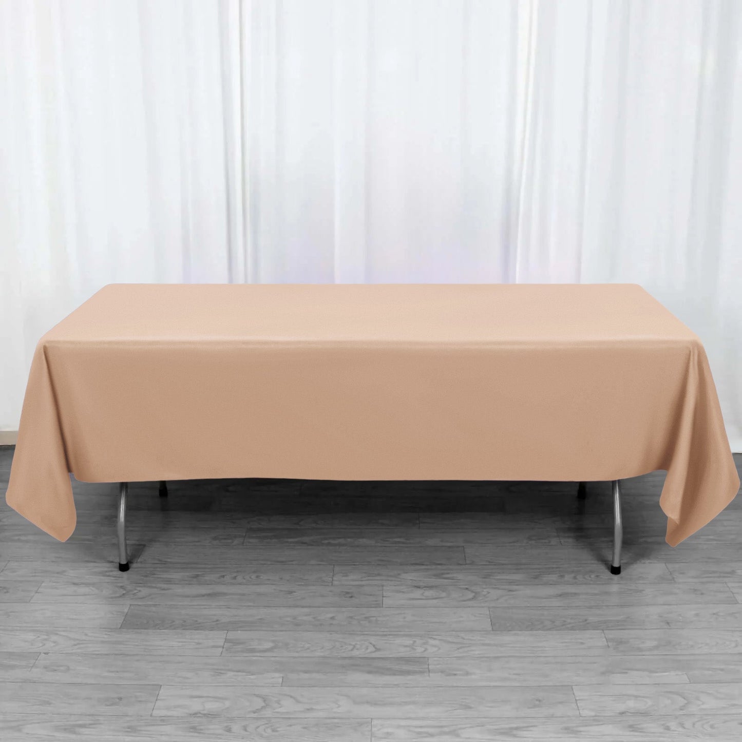 Premium Polyester 60"x102" Rectangle Tablecloth Nude - Durable 220GSM Wrinkle-Resistant Table Cover