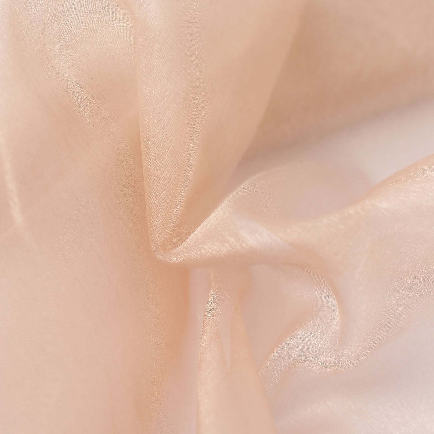 54"x10yd Nude Solid Sheer Chiffon Fabric Bolt, DIY Voile Drapery Fabric