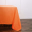 Polyester 90"x90" Table Overlay Square Tablecloth Orange - Wrinkle-Resistant & Durable Table Cover