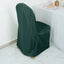 10 Pack Polyester Chair Cover for Banquet Chairs Hunter Emerald Green - Stain-Resistant Reusable Slip-On Slipcover