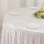 Premium Crushed Velvet 120" Round Tablecloth White - Reusable Soft & Stylish Seamless Table Cover