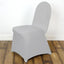 10 Pack Spandex Chair Covers for Banquet Chairs Silver - Durable Reusable Stretch Slip-On Covers