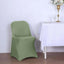 Stretch Spandex Chair Cover Dusty Sage Green for Folding Chairs - Reusable & Wrinkle-Resistant 160GSM Fitted Slipcover