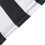 Stretch Spandex 8ft Rectangle Tablecloth Black/White Vertical Stripes - Durable Form-Fitting Tablecloth for Events & Presentations