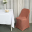 Stretch Spandex Chair Cover Terracotta (Rust) for Folding Chairs - Reusable & Wrinkle-Resistant 160GSM Fitted Slipcover