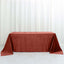 Premium Velvet 90"x132" Rectangle Tablecloth Terracotta (Rust) - Reusable Soft & Seamless Table Cover