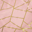Polyester 54"x54" Table Overlay Square Tablecloth Dusty Rose with Gold Foil Geometric Pattern - Wrinkle-Resistant & Durable Table Topper