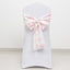 Polyester Chair Sashes White/Pink French Toile Floral Design - Wrinkle-Resistant & Durable Chair Bows 6"x108"