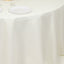 Cotton Blend 132" Round Tablecloth Ivory - Seamless Wrinkle-Resistant Table Cover