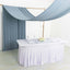 Dusty Blue 4-Way Stretch Spandex Event Curtain Drapes, Wrinkle Free Backdrop Event Panel with Rod Pockets - 5ftx18ft