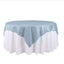 Taffeta 72"x72" Table Overlay Square Tablecloth Dusty Blue - Accordion Crinkle Table Cover