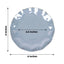 10-Pack Plastic Round 6" Dessert Plates in Dusty Blue Ruffled Rim with Gold Edging - Sturdy Disposable Salad Appetizer Dinnerware