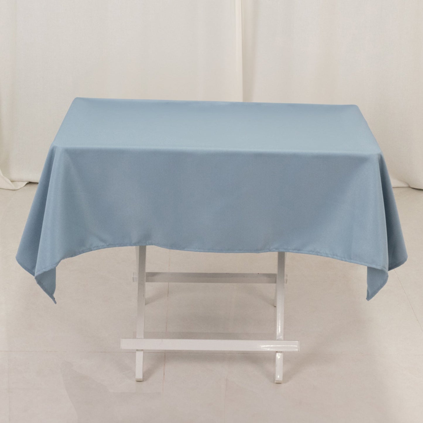 Premium Polyester 54"x54" Square Tablecloth Dusty Blue - Stain and Wrinkle-Resistant 220GSM Table Cover