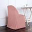 Polyester Slip On Folding Chair Covers Dusty Rose - Stain-Resistant Reusable Durable Fabric