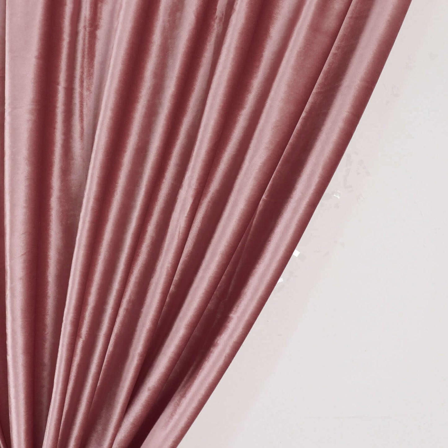 Dusty Rose Crushed Velvet Backdrop Curtain â€“ 8ft x 8ft Event Drape with Rod Pocket, Privacy Panel for Photo Booths & Events