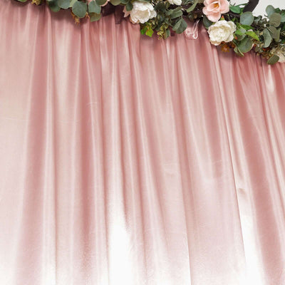 8ftx10ft Dusty Rose Satin Event Curtain Drapes, Backdrop Event Panel