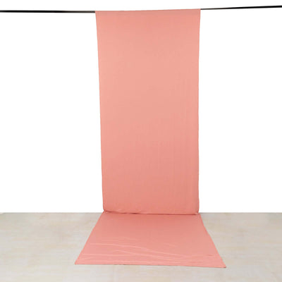 Dusty Rose 4-Way Stretch Spandex Event Curtain Drapes, Wrinkle Free Backdrop Event Panel with Rod Pockets - 5ftx16ft