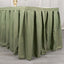 Polyester 21ft Table Skirt Dusty Sage Green - Classic Pleated Design
