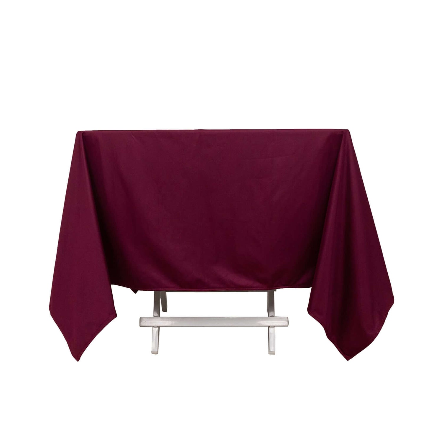 Scuba Square 70"x70" Tablecloth Burgundy - Wrinkle Free & Stain Resistant Table Cover