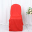 Polyester Slip On Banquet Chair Covers Red - Stain-Resistant Reusable Durable Fabric