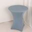 Spandex 36" Round Cocktail Table Cover Dusty Blue - Easy to Maintain Stretch Fitted Highboy Tablecloth