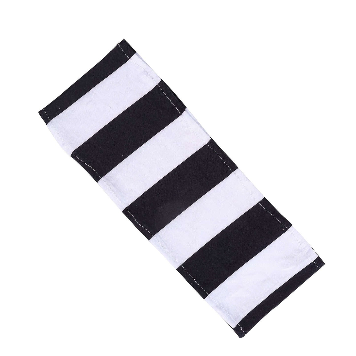 5 Pack Spandex Chair Sashes Black/White Vertical Stripes - Easy to Use & Wrinkle-Free Stretch Chair Bands for Stunning Tablescapes 5"x14"