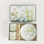 Greenery Theme Bridal Shower Gift Set, Set of 2 Porcelain Espresso Cups and Saucers with Matching Keepsake Box