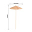 50-Pack Bamboo Cocktail Sticks Tiki Hut Paper Umbrella Design Eco Friendly Natural - Biodegradable Party Picks 6"