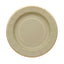 25-Pack Paper 8" Round Dessert Plates in Khaki Sunray Design with Gold Rim - Disposable Heavy Duty 350GSM Appetizer Salad Plates