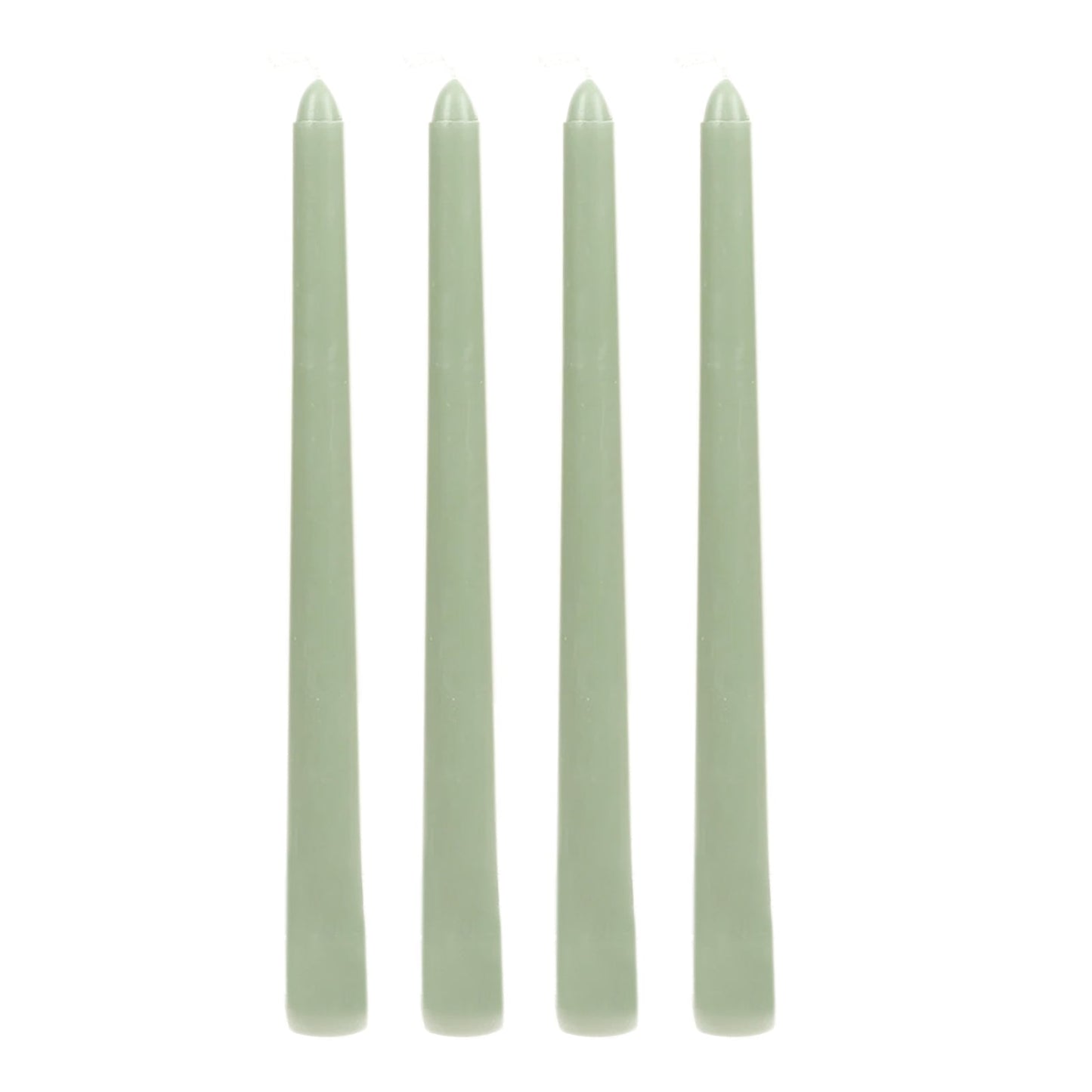 10-Pack Taper Candles Premium Wax Design Sage Green - Unscented Candles for Upscale Settings 10"