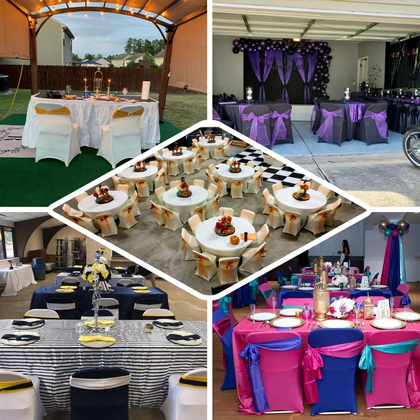 Stretch Spandex Chair Cover Dusty Sage Green for Folding Chairs - Reusable & Wrinkle-Resistant 160GSM Fitted Slipcover