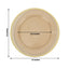10-Pack Economy Plastic Round Charger Plates 12" in Transparent Amber Gold with Wide Gold Rim, Decorative Dinner Party Serving Plates