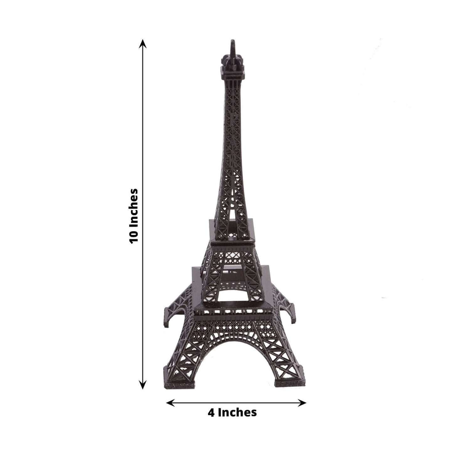 Eiffel Tower Table Centerpiece Metal Black - Stylish Decorative Cake Topper for Parties & Gatherings 10" - Linen Luxes