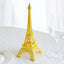 Eiffel Tower Table Centerpiece Metal Gold - Stylish Decorative Cake Topper for Parties & Gatherings 10" - Linen Luxes