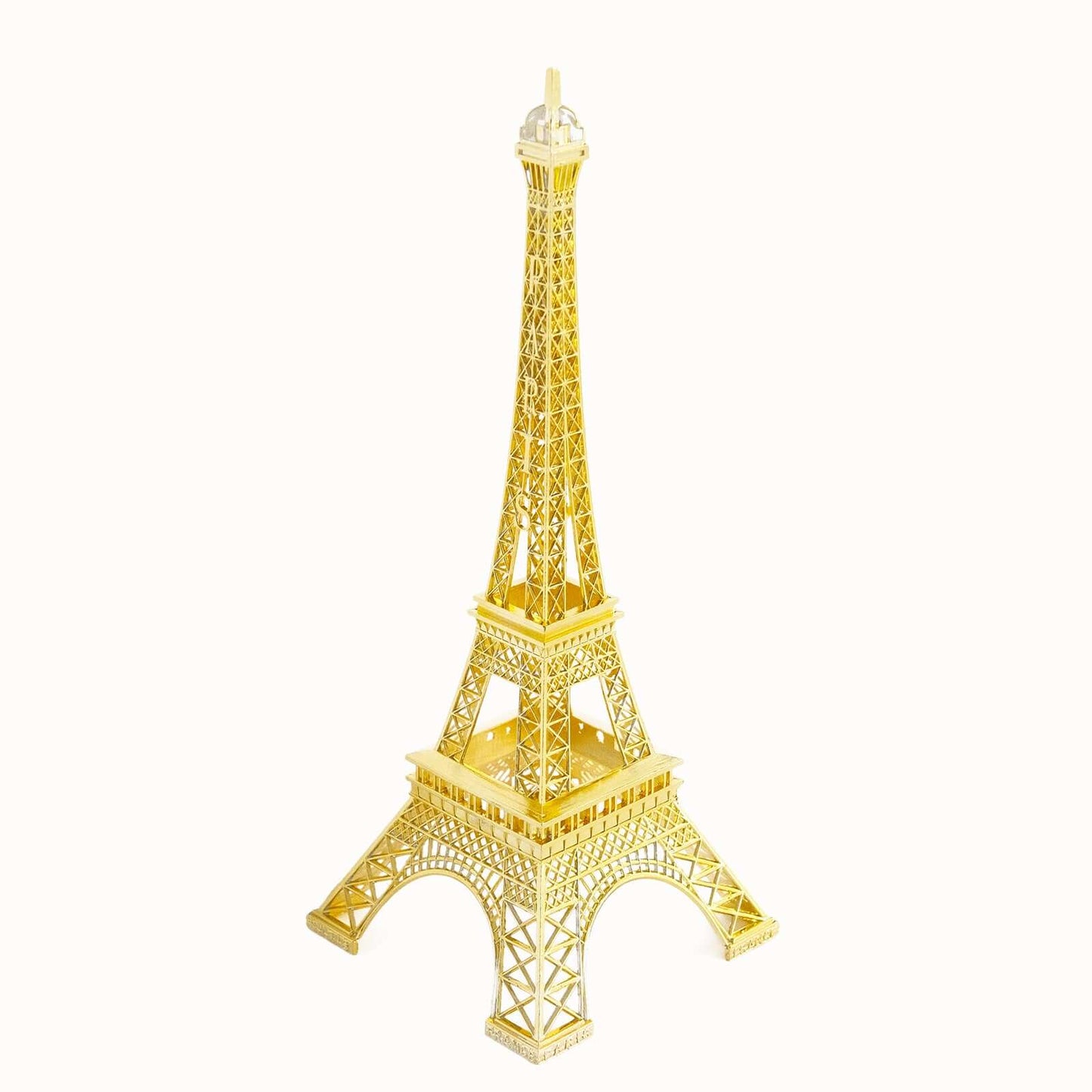 Eiffel Tower Table Centerpiece Metal Gold - Stylish Decorative Cake Topper for Parties & Gatherings 10" - Linen Luxes