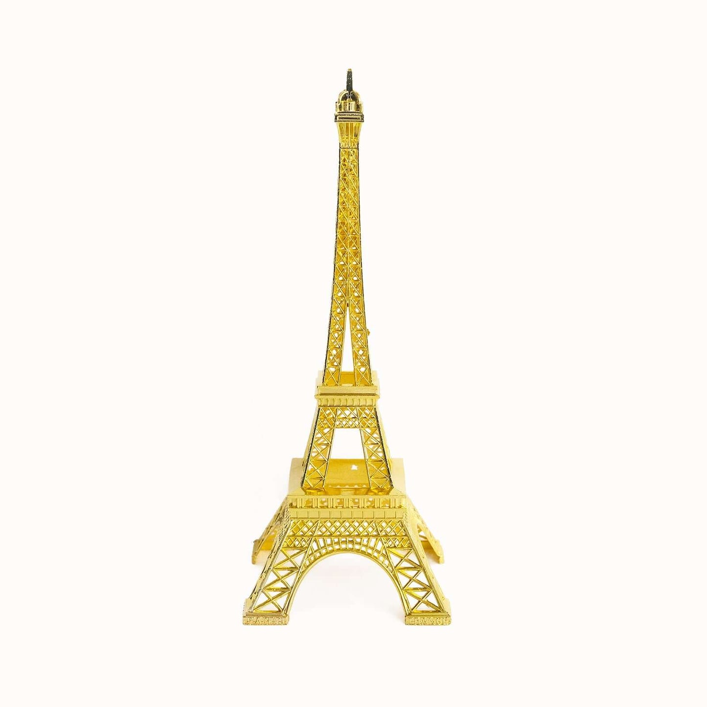 Eiffel Tower Table Centerpiece Metal Gold - Stylish Decorative Cake Topper for Parties & Gatherings 10" - Linen Luxes