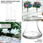 6-Pack Glass Eiffel Tower Vases Clear with Round Base - Tall Skinny Flower Bud Wedding Centerpieces 20"