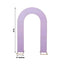 8ft Lavender Lilac Spandex Fitted Open Arch Wedding Arch Cover, Double-Sided U-Shaped Backdrop Slipcover