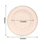 25-Pack Paper 10" Round Dinner Plates in Blush Sunray Design with Gold Rim - Disposable Heavy Duty 350GSM Party Plates