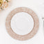 6-Pack Acrylic Round Charger Plates 13" in Rose Gold with Glitter Abstract Lines Pattern, Decorative Dinner Party Charger Tableware