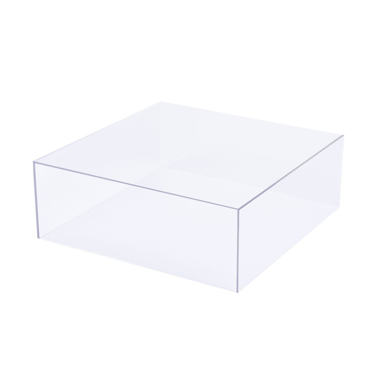 Acrylic Cake Box Stand Pedestal Riser Transparent Clear - Display for Desserts and Events 14"x14"