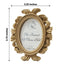 4-Pack Picture Frames Gold Resin Decorative Baroque Oval Design - Beaded Place Card Holders & Party Favors 4"