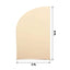 8ft Beige Spandex Fitted Wedding Arch Cover For Half Moon Top Chiara Backdrop Stand