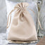 12 Pack 5"x7" Beige Satin Drawstring Wedding Party Favor Gift Bags