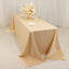 Lamour Satin 90"x156" Rectangle Tablecloth Beige - Luxurious, Soft Seamless Table Cover