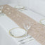 Taffeta Fabric 12"x108" Table Runner Beige - 3D Leaf Petal Design
