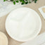 50-Pack Bagasse 10" Round Dinner Plates in White with 3-Compartments - Eco Friendly Biodegradable Sugarcane Divided Plates for Food Trucks Catering & Events